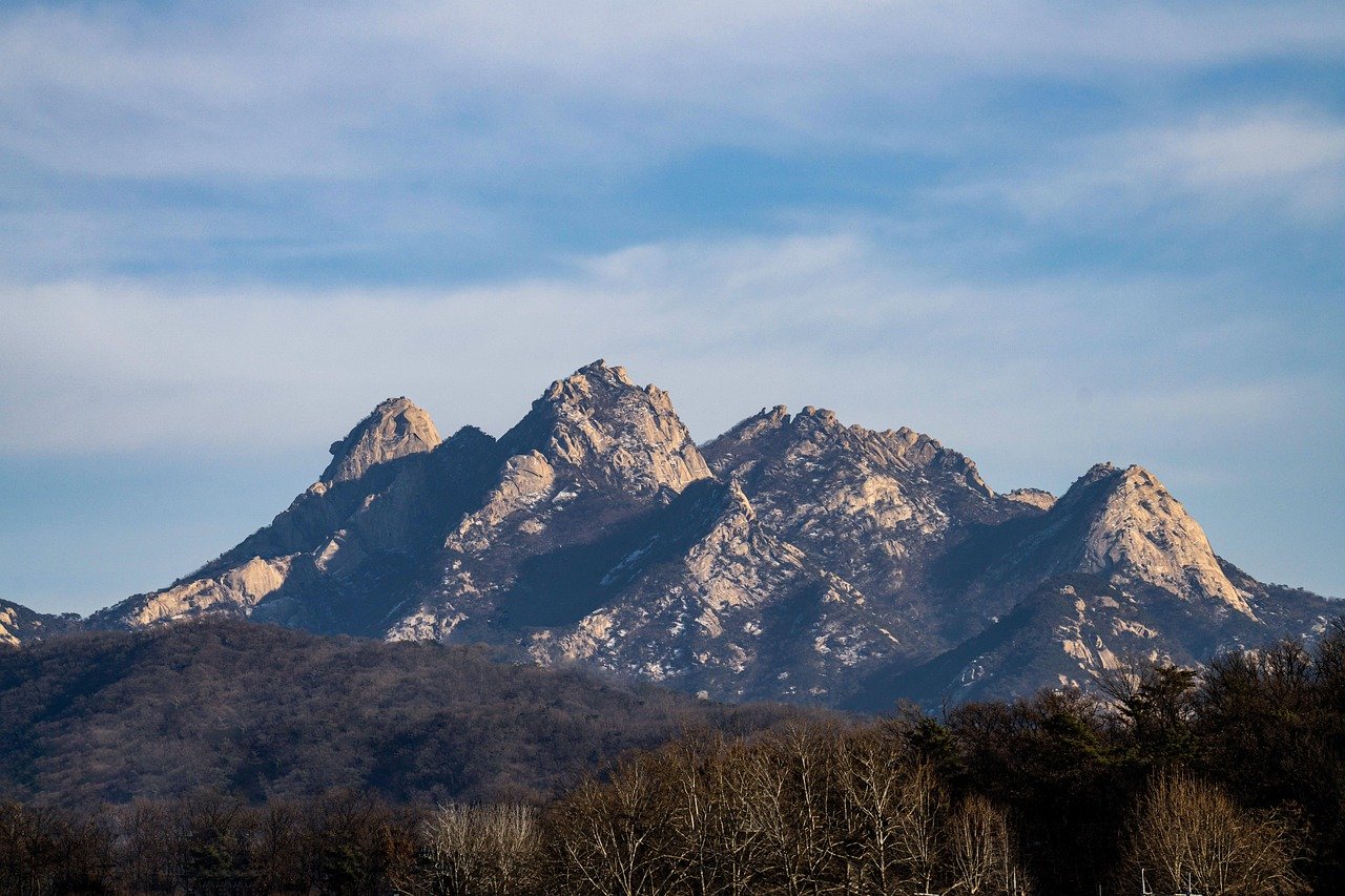 Granite peaks of Bukhansan National Park near Seoul, South Korea
